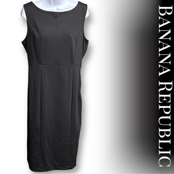 NEW Banana Republic Sleeveless Black Dress With Cutouts, PLUS size 14 - Picture 1 of 7